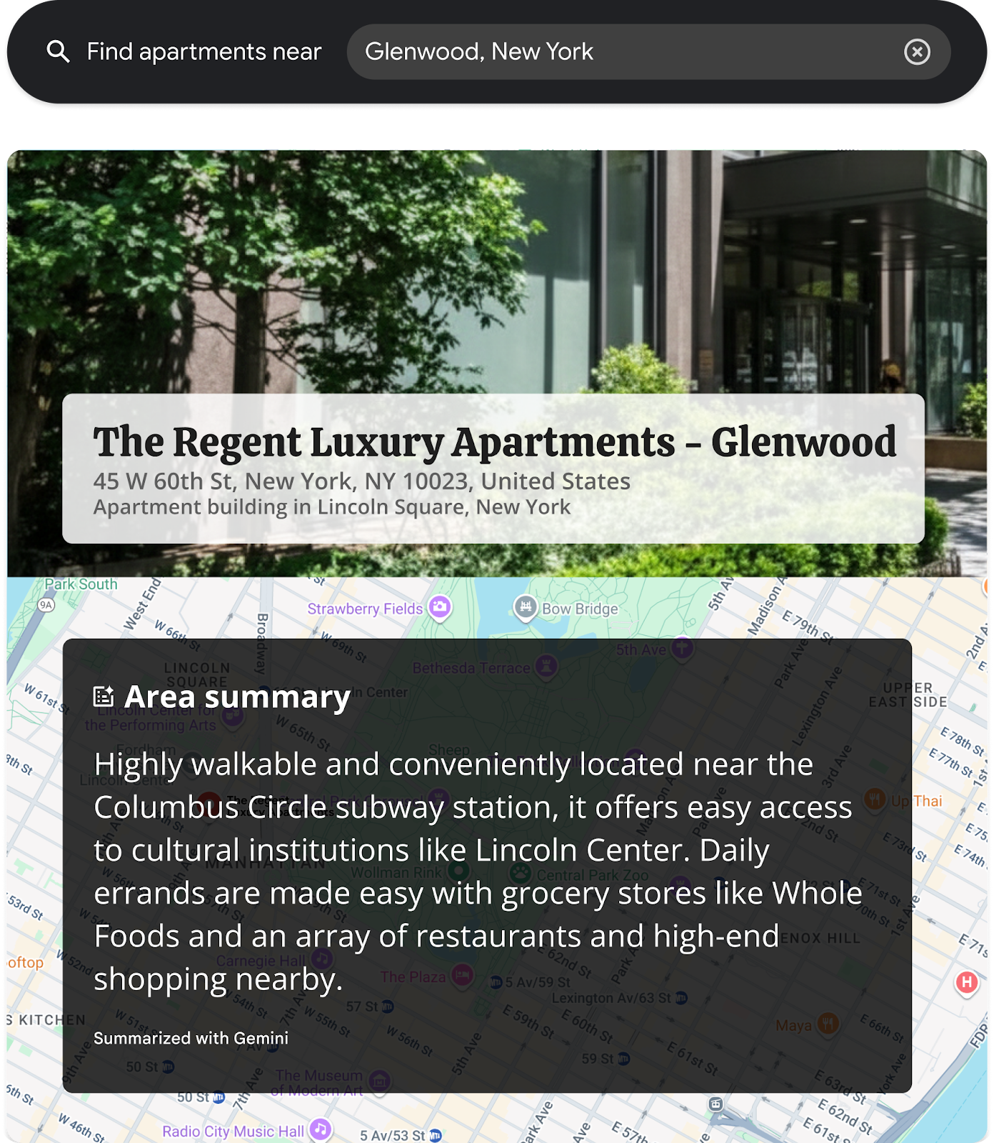 Apartment listing