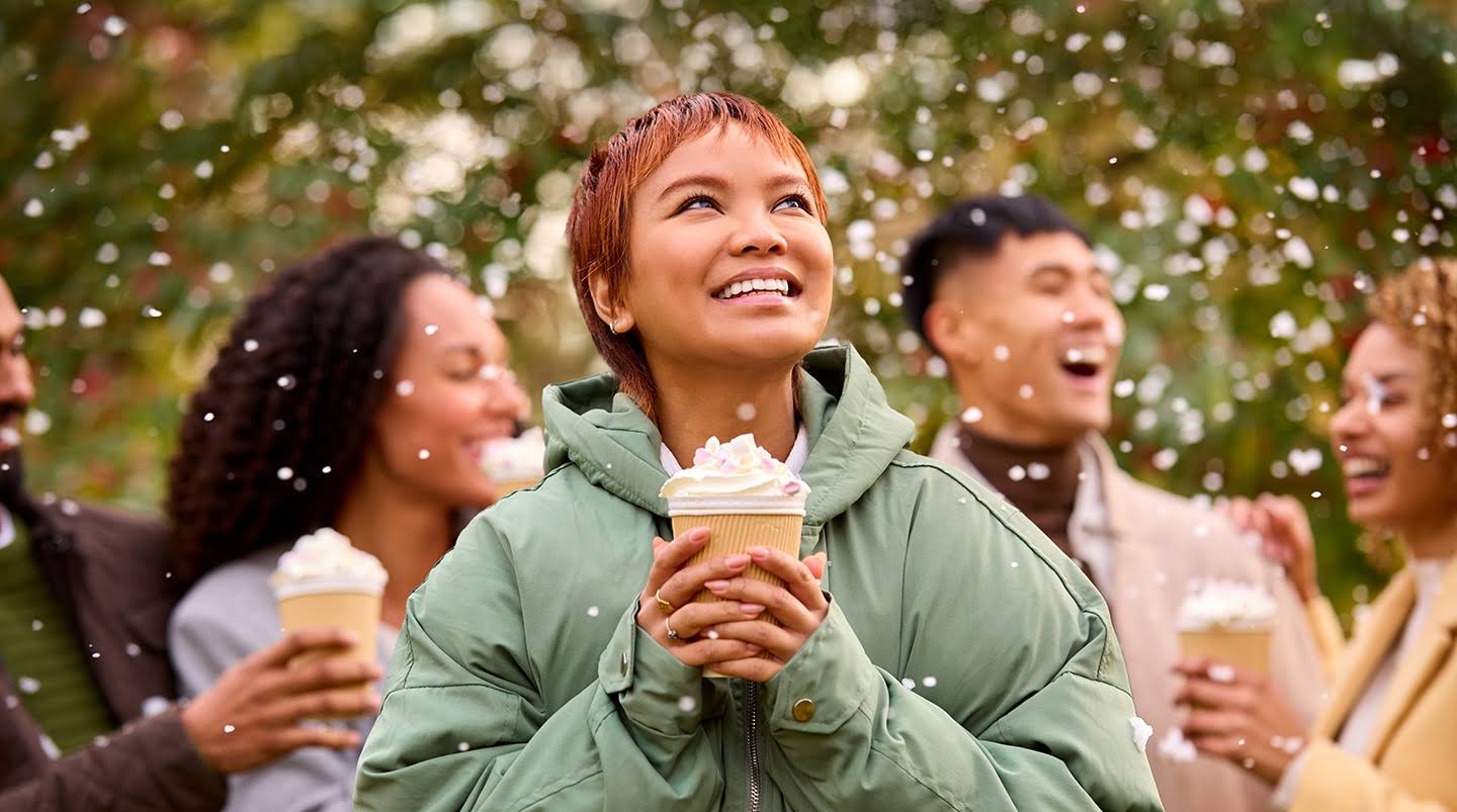 Image of friends enjoying the holiday season