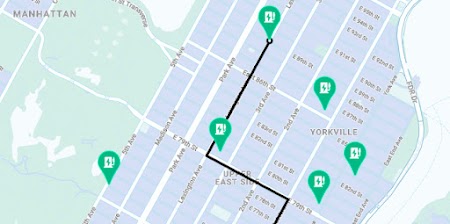 Map with multiple places defined