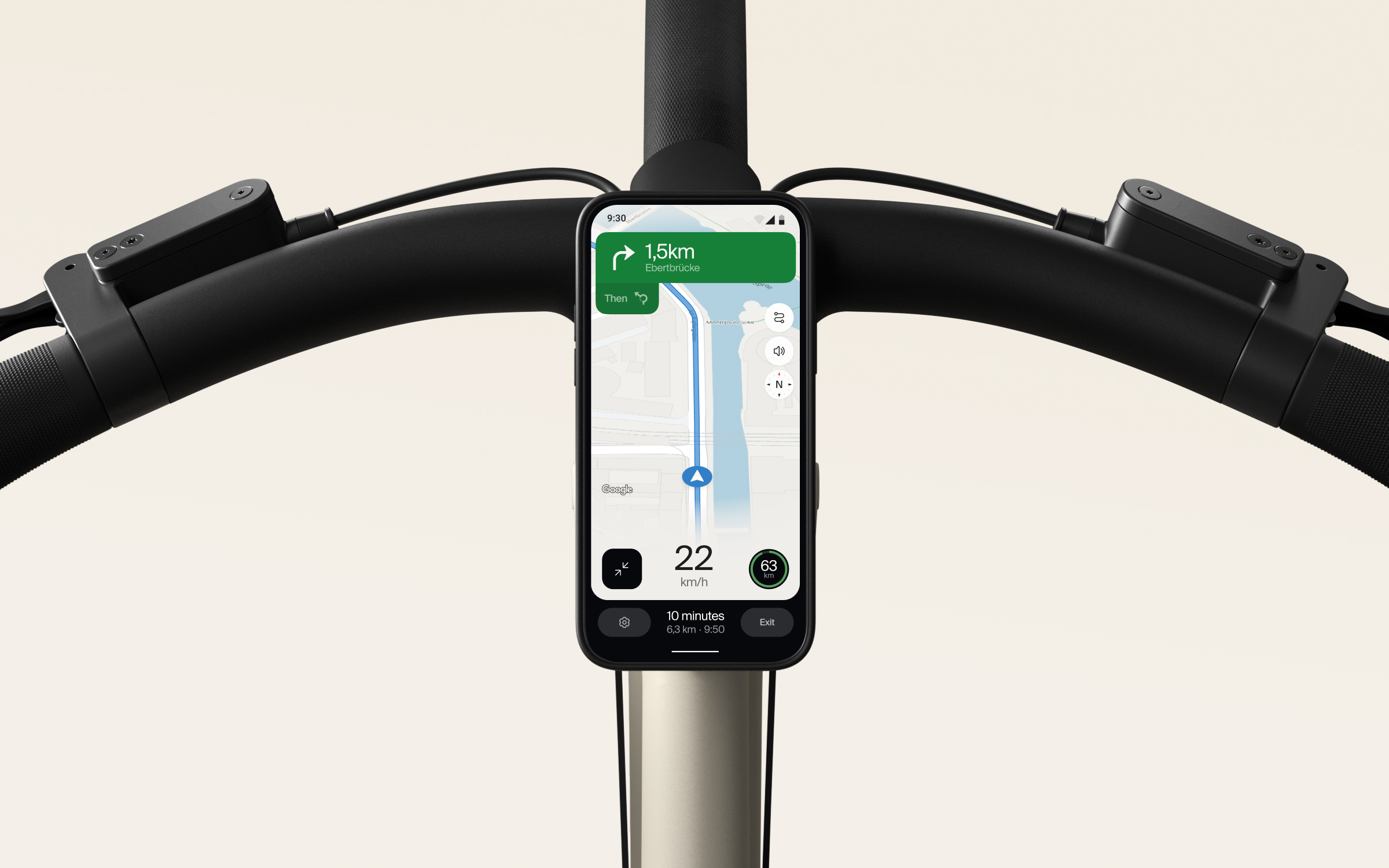 Cowboy app in the e-bike cockpit
