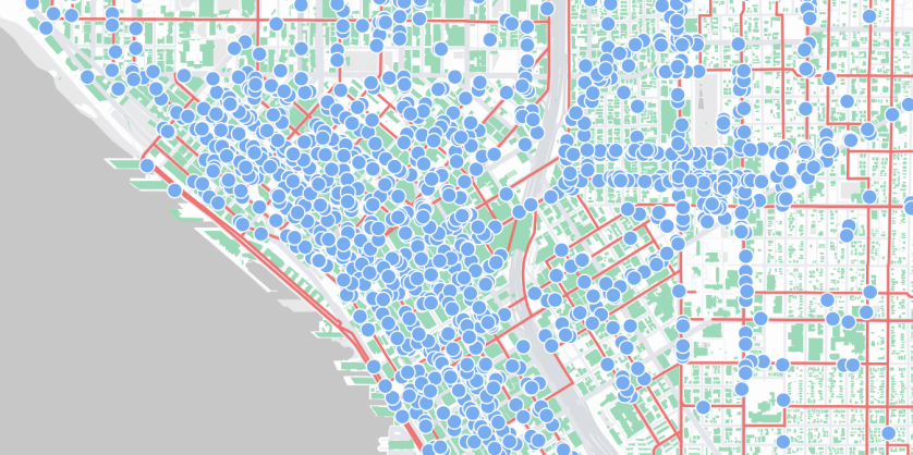Custom map of Manhattan with a variety of locations.