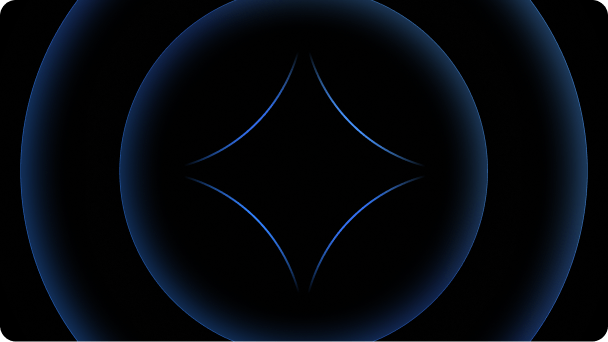 A dark infographic with concentric blue rings mapping out an AI ecosystem. It labels central components like Gemini models as 'The Brains' and agent orchestration as 'The Workbench' around a central video play button.