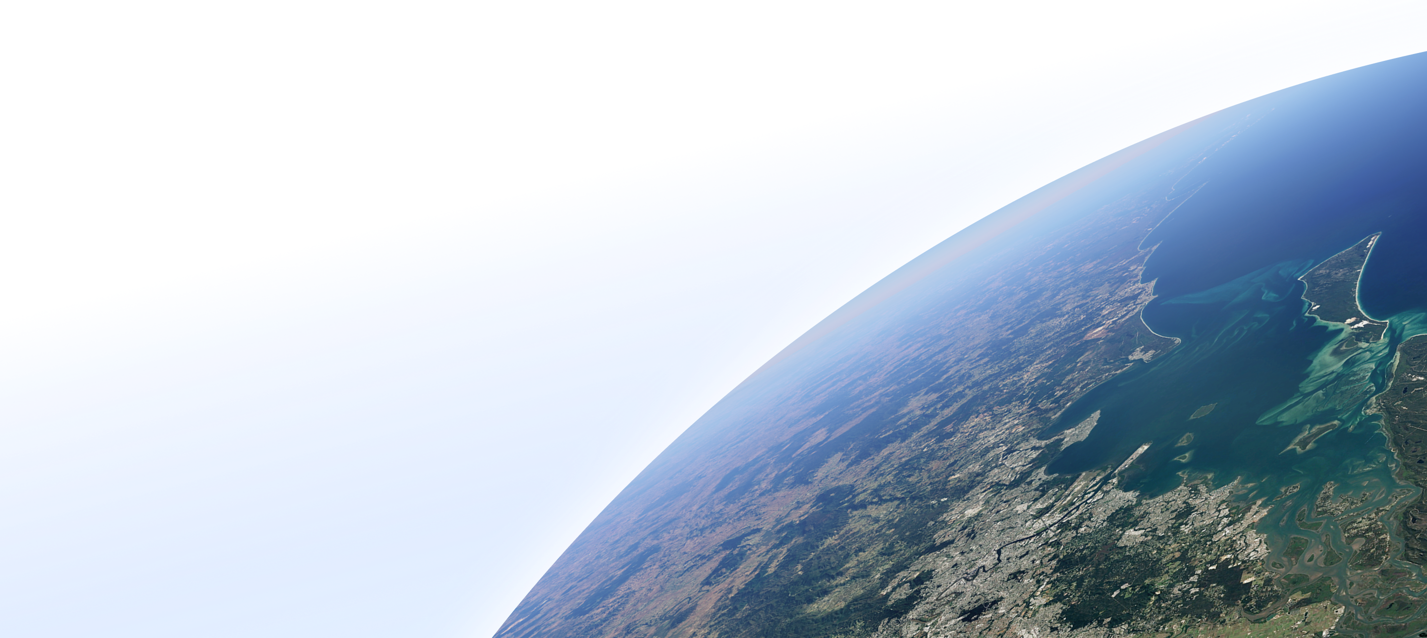 View of a globe from space