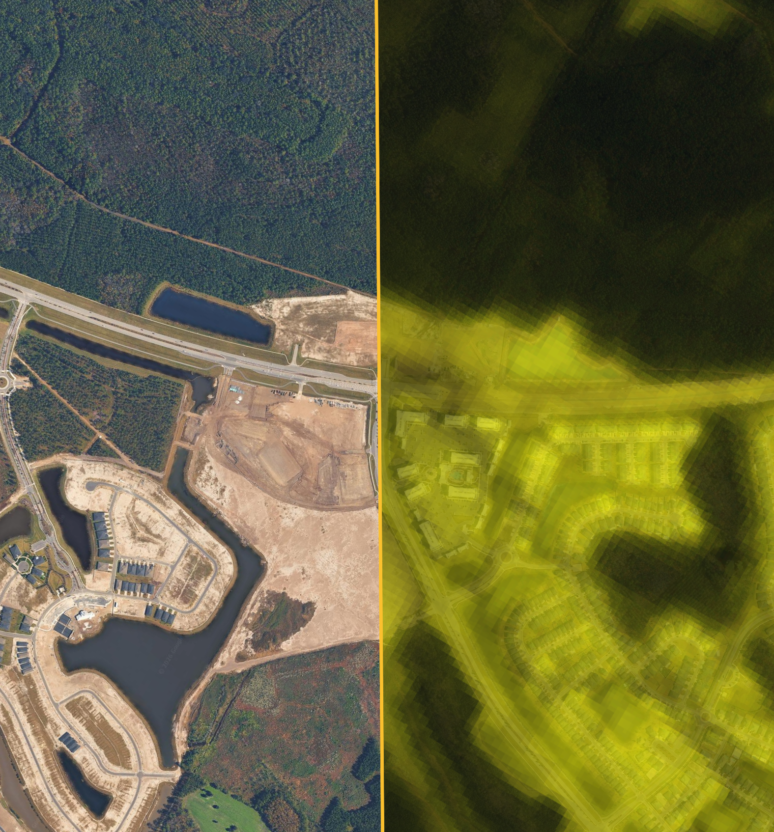 Image showing change detection heatmap