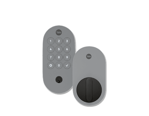 Photo of a smart door lock device